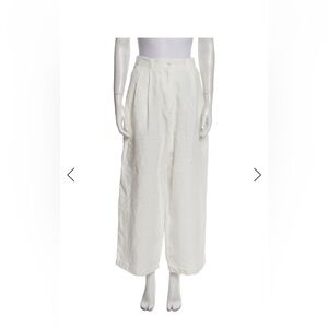 Shaina Mote Wide Leg Linen Pants - White size 8